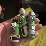 Veggie Tales Larry & Archibald Pirates Who Don't Anything Figures Blue 3.5" Used. Price: $25.00.