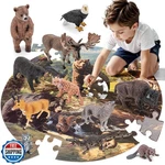 Thinkbay 12PCS Large North American Animal Figurines 67PCS Woodland New. Price: $45.99.