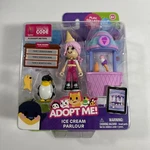 Jazwares Adopt Me; Ice Cream Parlour 5 Piece Play-set W/ Task Board & Virt. Code New. Price: $22.95.