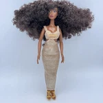 Naturalistas Dayna 11.5" Fashion Doll Dark Skin African Curly Textured Hair Afro Used. Price: $10.95.