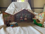 Hallmark 2005 Santa Workshop Playset With Wooden Figures Used. Price: $25.00.