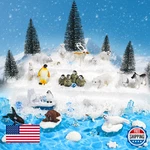 Warmtree 46 Pcs Arctic Animals Figurines Set Includes 22 Polar Bear Penguin New. Price: $41.36.