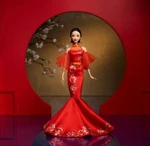 Barbie Lunar New Year 2025 Doll Qipao Dress Plum Blossom Ready To Ship. Price: $150.00.