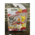 Jazwares Pok Mon Battle Figure Set Pikachu Hawlucha Perserker Articulated New. Price: $19.99.
