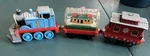 Learning Curve Thomas & Friends Wooden Train Set Tracks Holiday Cars 2000 Used. Price: $24.00.
