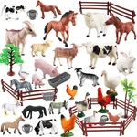 Yowlieu Realistic Farm Animal Figures Toys, 44 Pcs Plastic Figurines Pla... New. Price: $27.37.