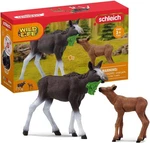 Schleich Mother Moose And Calf Wildlife Toy Realistic Figurine Set For Kids New. Price: $34.19.