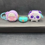 3 Polly Pocket Micro Set Pajama Party Sleepy Pet, Fiercely Fab Studio, Panda Used. Price: $14.85.