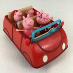 Peppa Pig Red Car Family Road Trip Sounds 4 Figures Lot Vintage 2003 Jazwares Used. Price: $27.96.