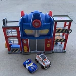 Transformers Rescue Bots Playskool Heroes Optimus Prime Fire Station Lot 2 Figs Used. Price: $44.99.