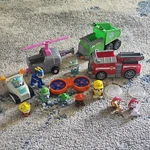 Spin Master Paw Patrol Action Figures & Vehicles Lot Rubble Rocky Skye Zuma Used. Price: $30.00.