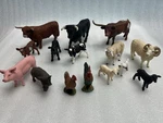 Lot Of 15 Schleich Farm Animal Figures Cow Pig Sheep Chicken Etc Used. Price: $43.35.