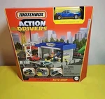 Matchbox Action Drivers Auto Body Shop Playset Blue Chevy Silverado 1500 New. Price: $59.99.