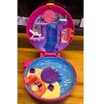 Mattel 2017 Polly Pocket Flamingo Floatie Compact FRY38 Pink Tropical Used. Price: $30.00.