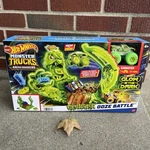 New 2023 Hot Wheels Monster Trucks Gunkster Ooze Battle Glow In The Dark Playset. Price: $24.99.