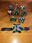 Playmates Toys Ben 10 Omni-launch Battle Launcher Omnitrix + 8 Figures Used. Price: $60.00.