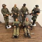 Lot 6 12" Ultimate Soldier 21ST Century Toys Military Action Figures + Stands Used. Price: $249.00.
