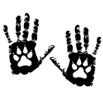Dog Paw Hand People Love Animal Care Rescue Puppy Vinyl Decal Sticker (DH-2) New. Price: $11.00.