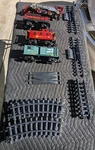 Vtg New Bright Toy Train Set Parts Only Non Working 1 Engine, 3 Cars, & Track Used. Price: $39.11.