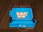 Wwe Wwf Hasbro Wrestling Ring Vintage Vtg With Black Turnbuckles And Round Posts Used. Price: $135.00.