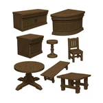 Wizkids Terrain Yawning Portal Inn - Bars & Tables Ex Used. Price: $35.00.