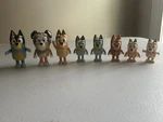 Bluey 8 Figure Set Heeler Family Bandit Chilli Bingo Muffin Calypso Lot 3.5"-2" Used. Price: $16.99.