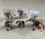 #2874 Five Papo Toys Rare Sorcerer, Two Headed Dragon, Rhinoman, Tigerman, Etc New. Price: $80.00.