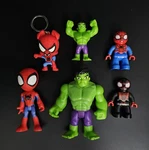 Lot 6 Various Spider-man Hulk Lego Duplo Marvel Super Hero Figures Keychain Used. Price: $5.69.
