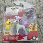 Jazwares Pok Mon Pikachu + Galarian Ponyta Gible Battle Figure Set (rare) New. Price: $14.99.