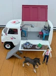 Schleich Vintage Mobile Vet With Hanoverian Foal Vehicle Toy Playset 42370 Used. Price: $19.99.