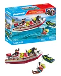 Playmobil Fireboat With Aqua Scooter & Firefighter - Ages 4+, Choking Haz. New. Price: $57.04.