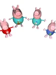 Peppa Pig And Family Figure Holiday Sweater George Daddy Mummy Lot Of 4 Used. Price: $15.00.