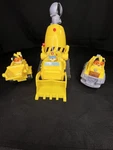 Paw Patrol: The Movie Rubble's Deluxe Bulldozer Lot Of Three Vehicles And Figure Used. Price: $28.99.