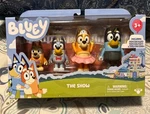 The Show: Bingo, Bluey, Chilli, Bandit Showtime Figures! (2018, Moose) New. Price: $19.99.
