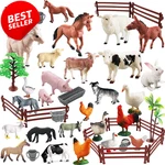 44PCS Realistic Farm Animal Figures Playset With Fences Kids Learning Toys - Us New. Price: $30.79.