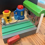 Learning Curve Thomas & Friends Wooden Railway Abbey Repair Shed Brio Compatible Used. Price: $25.00.