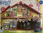 Bluey's Celebration Home Playset. 11 Pieces & Figure. New. Price: $38.00.