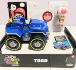 Super Mario Bros Jakks Toad Figure & Pull Back Racer Kart New In Box. Price: $17.99.