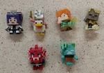 Minecraft Mini 1" Figures Collectible Toys Lot + Mob Head Alex Mattel Used. Price: $24.99.