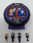 Mattel The Addams Family Edition Polly Pocket With Gomez, Morticia, Wednesday Used. Price: $16.00.