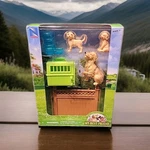 Golden Retreiver & Puppy Play Set Plastic Toy My Best Friend Accessories New-ray. Price: $13.95.