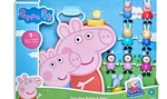 New Hasbro Peppa's Club Pig Carry-along Brothers & Sisters 9 Figures Case. Price: $23.95.