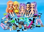 5 Rainbow Junior High Dolls Accessories Clothes Cheerleader Glasses Shoe Mga Used. Price: $37.99.