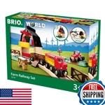 Brio World Farm Railway Set 20-PIECE Fsc Wood Train & Accessories Age 3+ New. Price: $119.63.