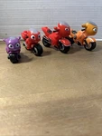 Tomy Ricky Zoom Motorcycles Lot Of 4 Cartoon Figures Used. Price: $15.00.