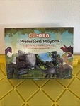 Lil-gen Prehistoric Playbox 12 Dinosaur Figures Soundbook New Sealed. Price: $18.00.