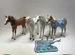 Our Generation Battat Horse Lot 4 Foals Accessories Blanket Stable Toy Set Used. Price: $40.00.