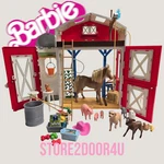 Barbie Horse Barn Playset 25+ Pieces With Farm Animals And 360-DEGREE Spa Used. Price: $29.95.