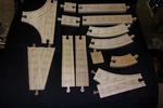 13 Pc Original Thomas And Friends Wooden Railway Train Tracks Learning Curve New. Price: $24.00.