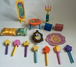 Lot Fisher Price Dora Explorer Magical Castle Accessories Mirror Candle Wand Rug Used. Price: $28.99.
